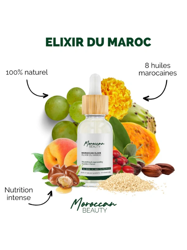 Elixir du Maroc aux 8 huiles naturelles 100% naturel Moroccan Beauty