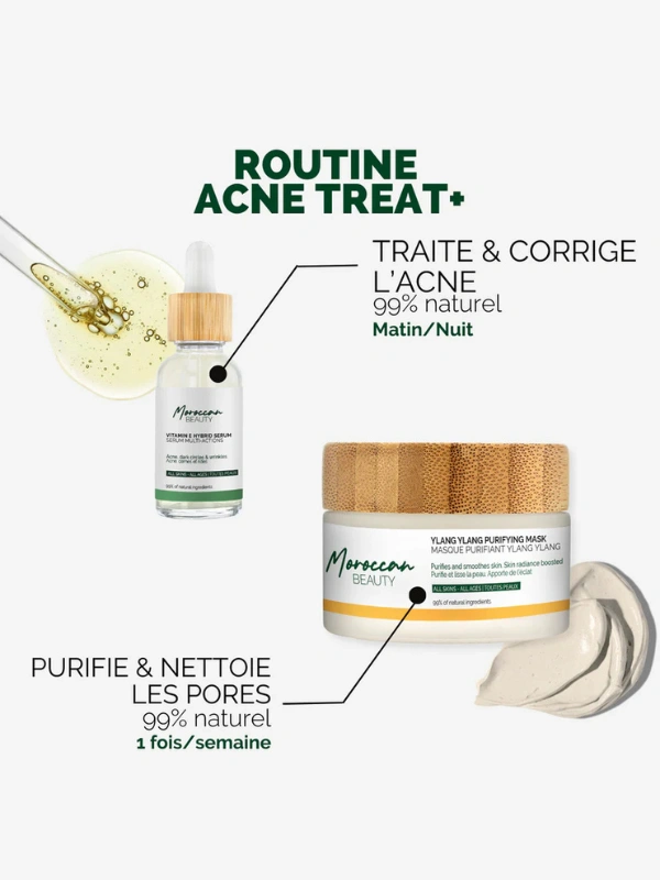 Routine Acne Treat+ Nettoie les pores & Traite l’acné Moroccan Beauty