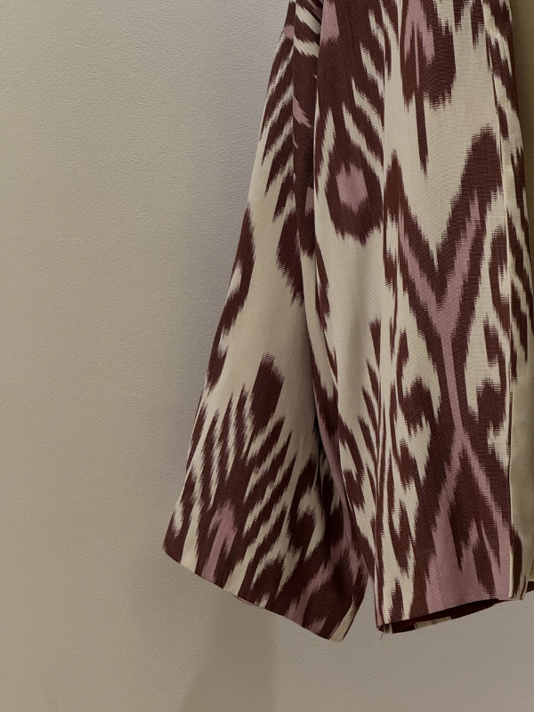 Haori en Soie Ikat Magenta Atelier