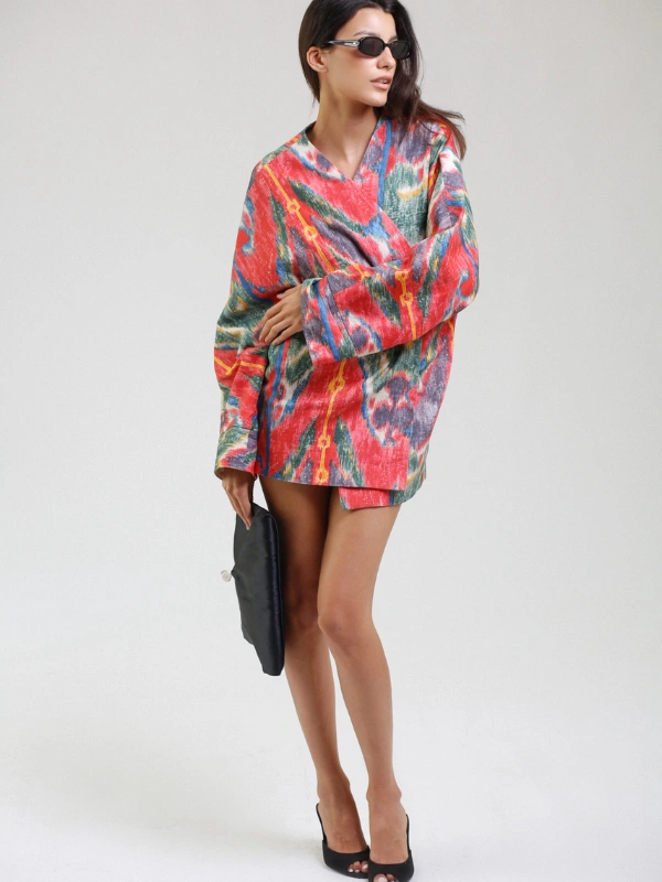 Haori en Toile de Coton Magenta Atelier