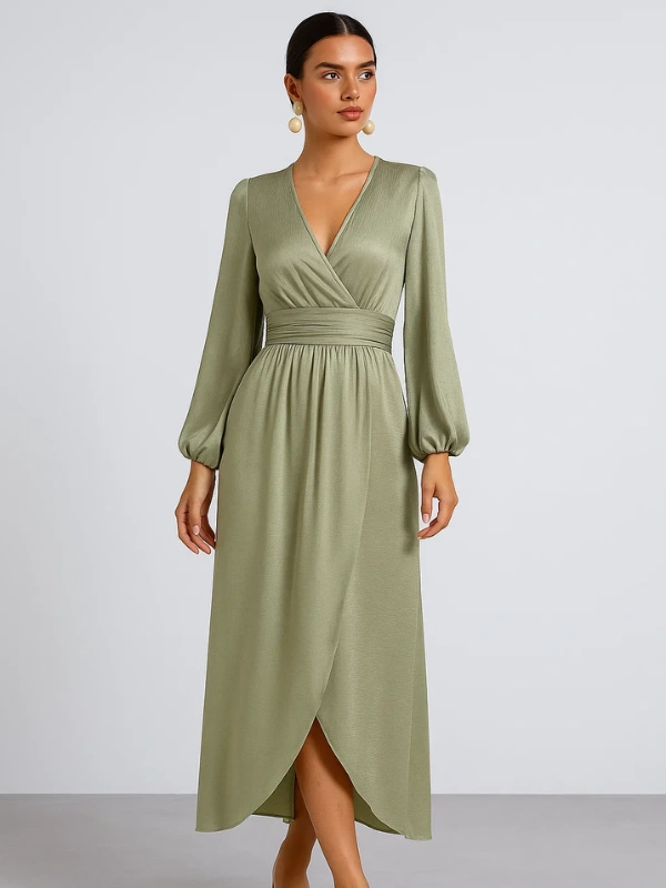Robe Elya Vert Sauge Bahaar Paris