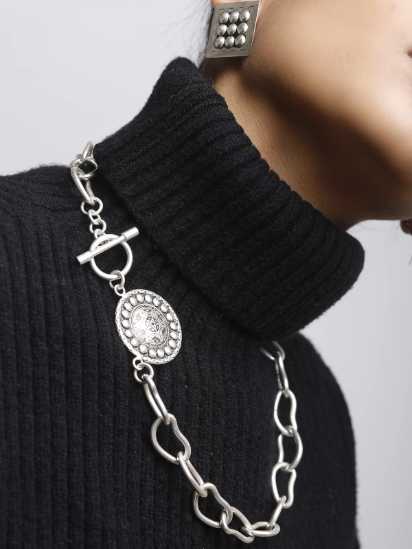 Xl Studded Coin Chain Yelli Jewels