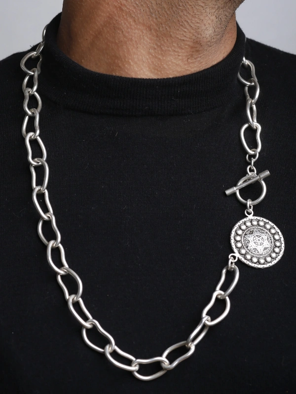 Xl Studded Coin Chain Yelli Jewels