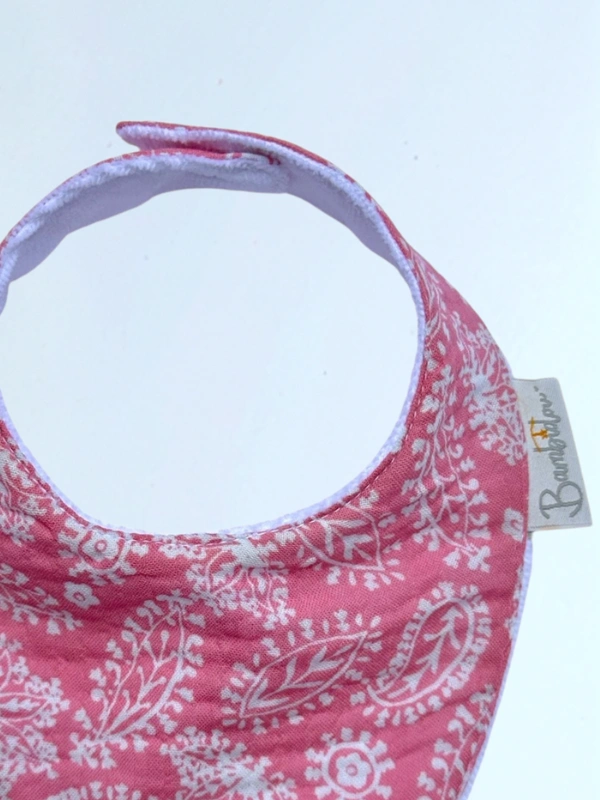 Bavoir-Bandana-Gaze-Rose-Bambidou