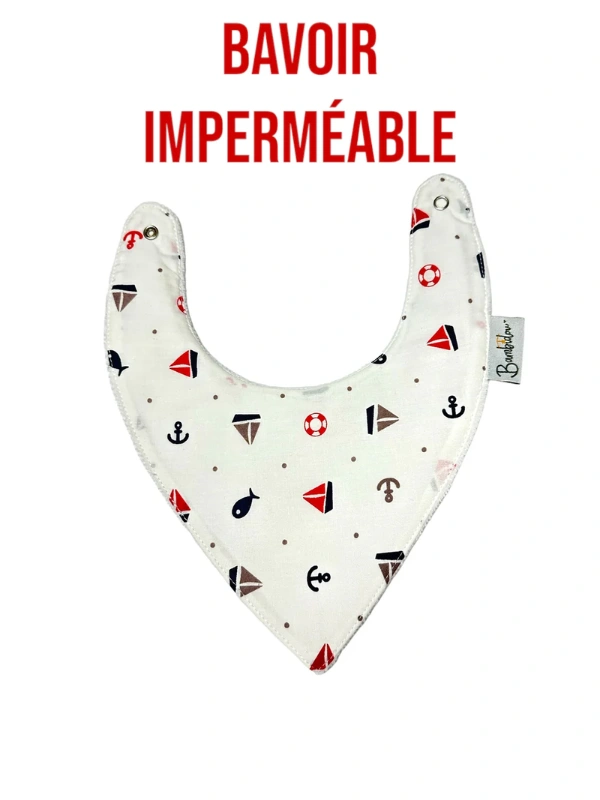 Bavoir Bandana Imperméable Petits Bateaux Bambidou