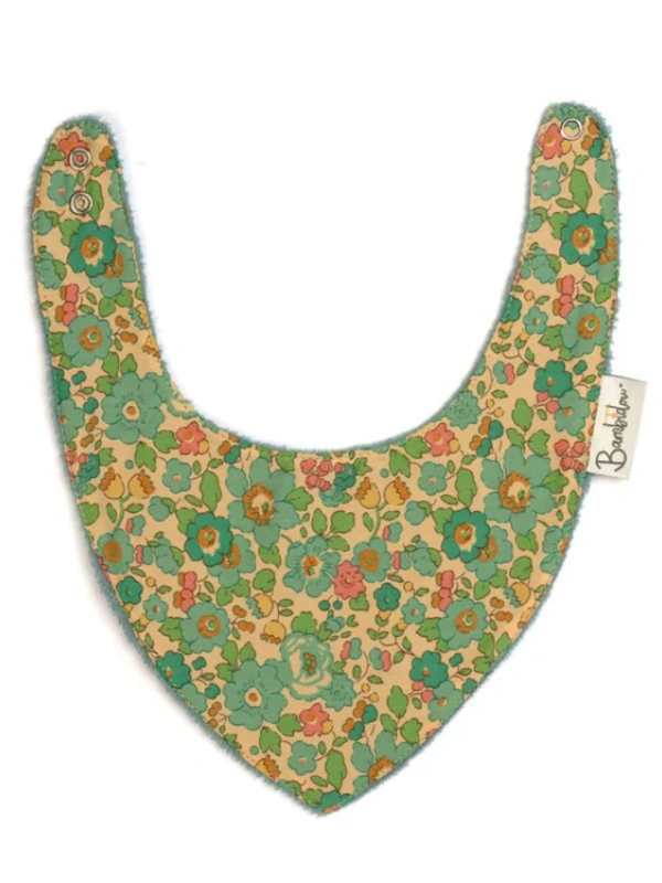 Bavoir Bandana Vert Betsy Liberty Bambidou