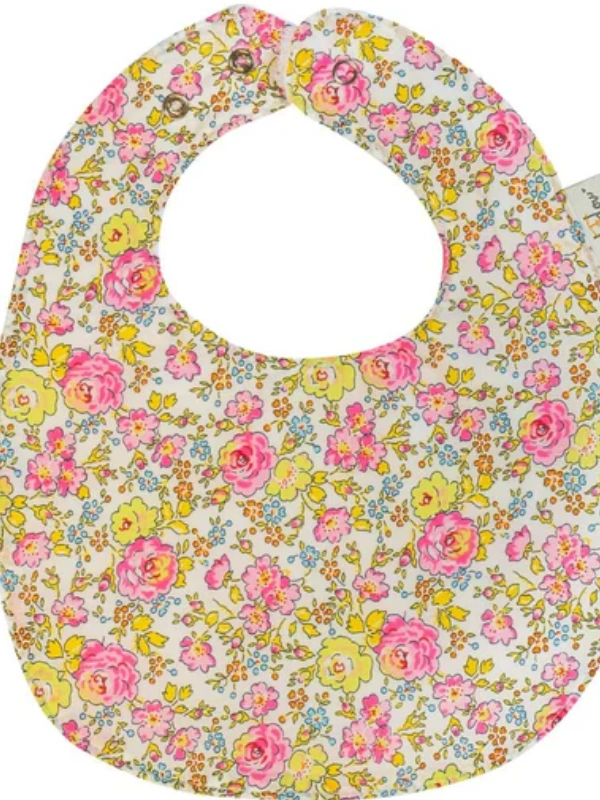 Bavoir Classique Félicité Rose Liberty Bambidou