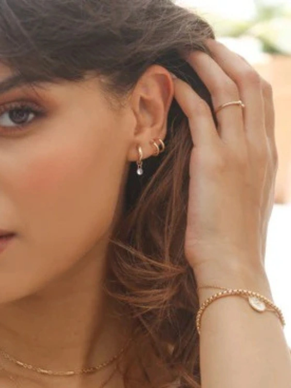 Boucles Anneau Brillant Laya Bijoux