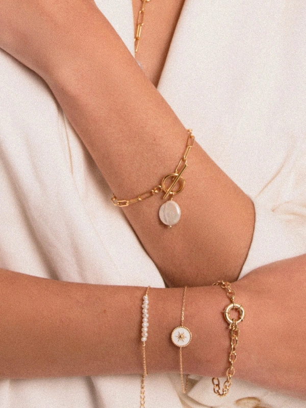 Bracelet Oeil Blanc Laya Bijoux
