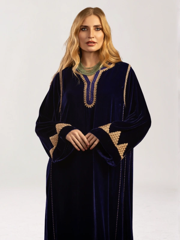Caftan Hiba Bleu Inouchka
