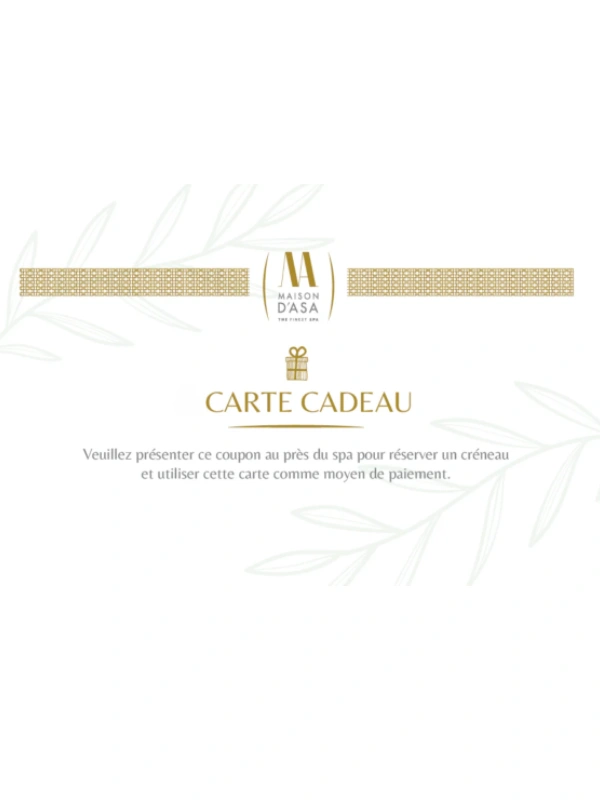 Carte Cadeau Massage de 1H au choix Maison d’Asa
