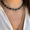 Choker Agate Verte Moroccan Concept