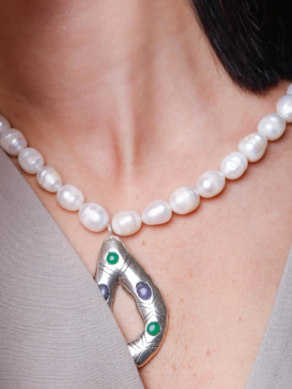 Collier Teardrop Pearl Necklace Yelli Jewels