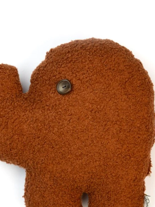 Coussin Eléphant Bouclette Terracotta Bambidou