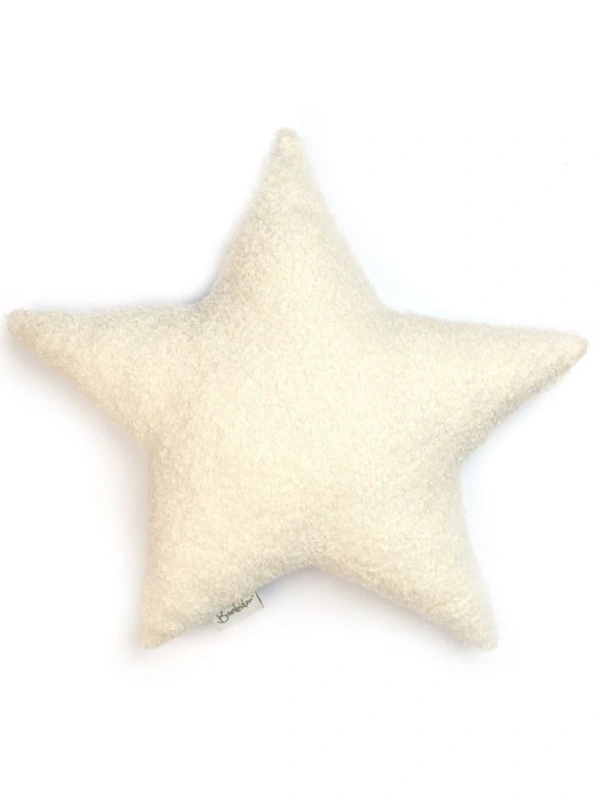 Coussin Etoile Bouclette Ivoire Bambidou