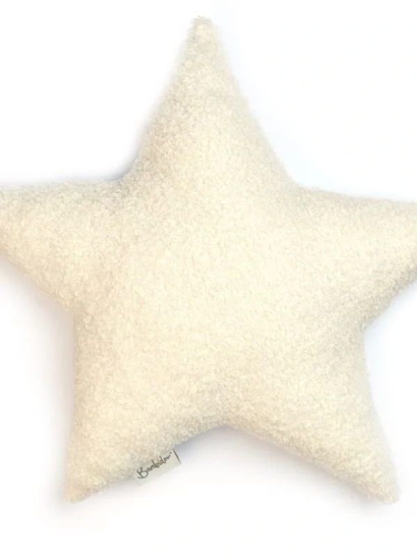 Coussin Etoile Bouclette Ivoire Bambidou