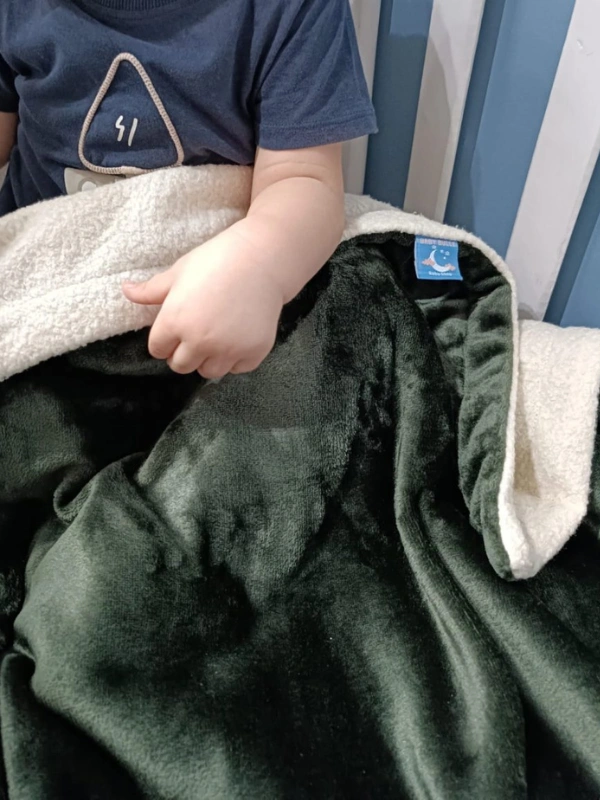 Couverture en bouclette et coton bio Baby Bulle