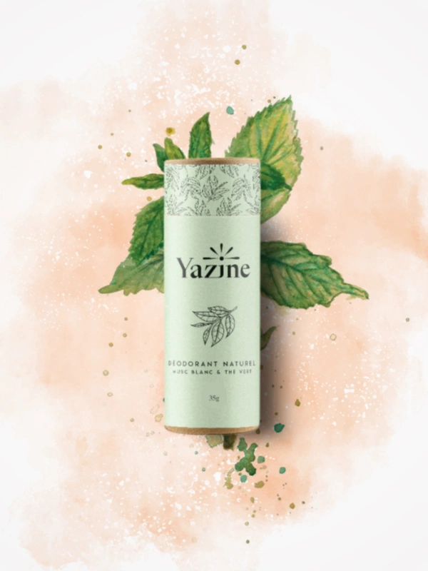 Déodorant Solide Naturel Au Thé Vert Et Musc Blanc Yazine Cosmetics