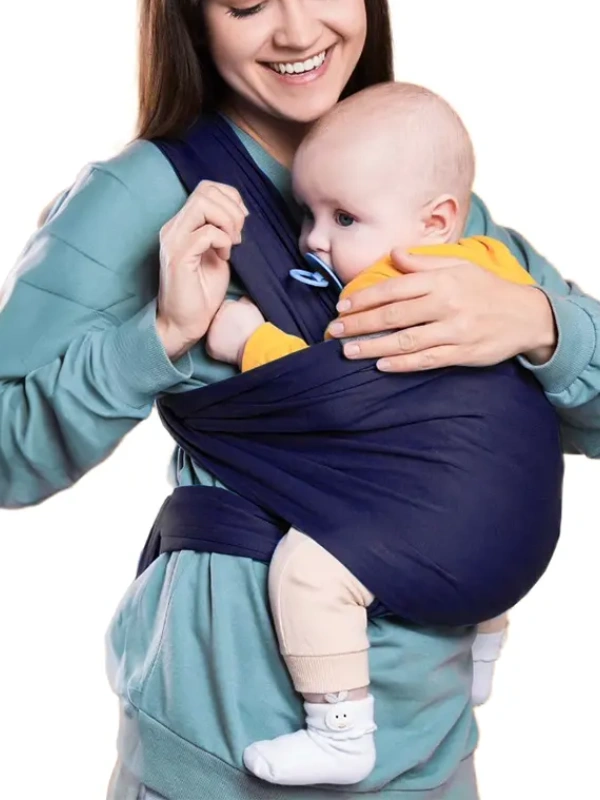 Echarpe De Portage Bleu Marine Bambidou