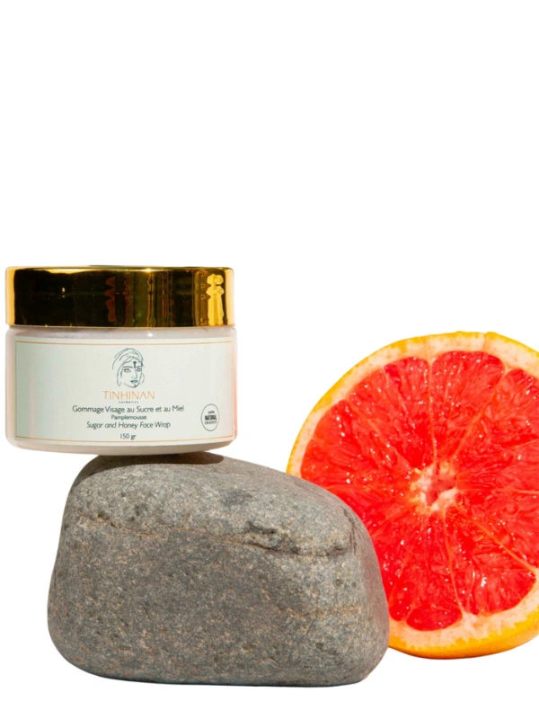 Gommage visage au sucre et au miel Pamplemousse Tinhinancosmetics