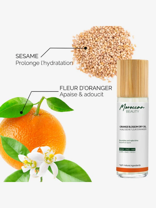 Huile sèche fleur d’oranger +99% naturel Moroccan Beauty