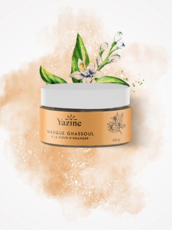 Masque Ghassoul à La Fleur D’oranger Yazine Cosmetics