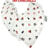 Pack 3 Bavoirs Bandana Imperméable Petits Bateaux Bambidou