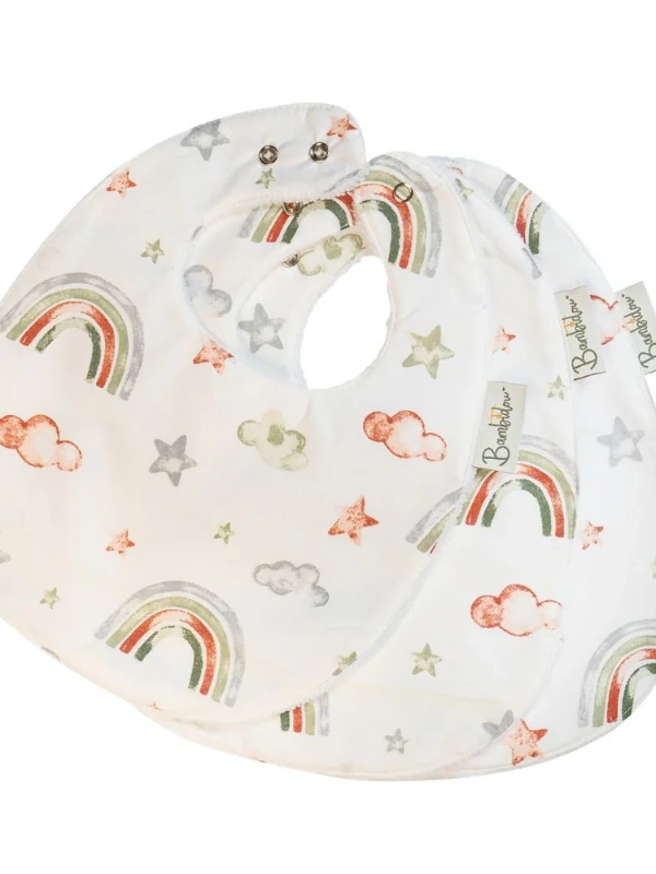 Pack 3 Bavoirs Classique Arc en Ciel Bambidou