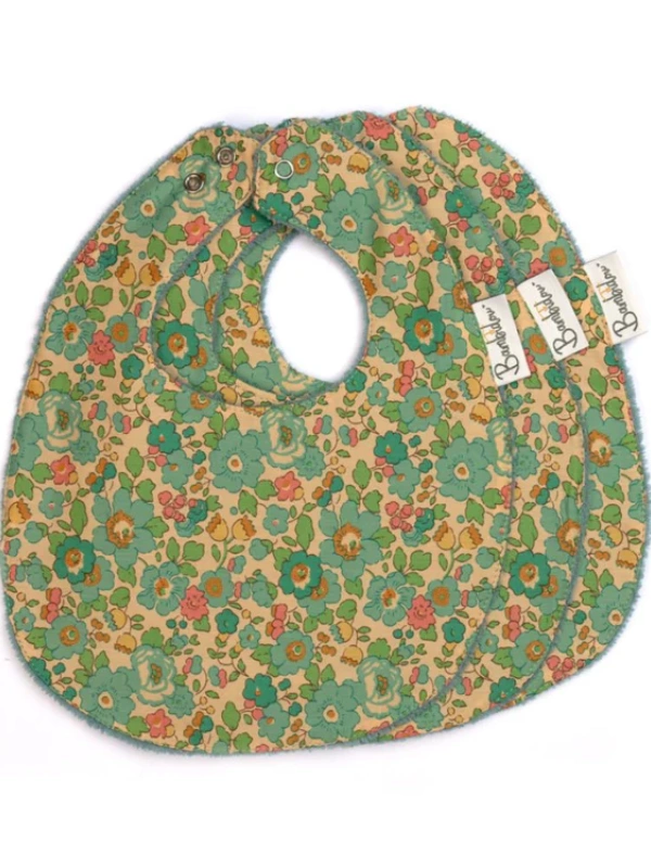 Pack 3 Bavoirs Classique Vert Betsy Liberty Bambidou