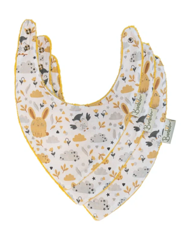 Pack de 3 Bavoirs Bandana Lapinou Bambidou