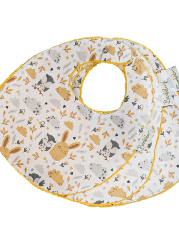 Pack de 3 Bavoirs Classiques Lapinou Bambidou