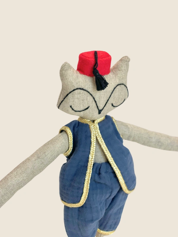 Petit Doudou Renard Tarbouche Ranés
