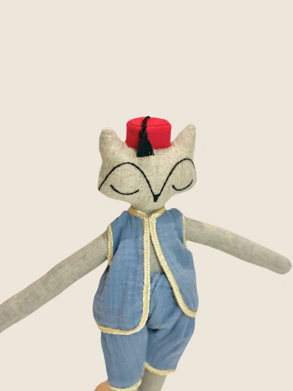 Petit Doudou Renard Tarbouche Ranés