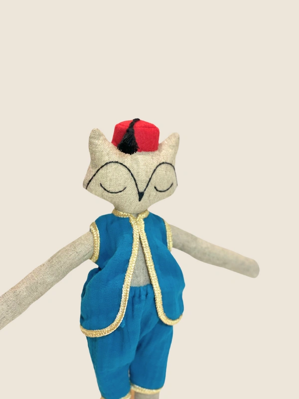 Petit Doudou Renard Tarbouche Ranés