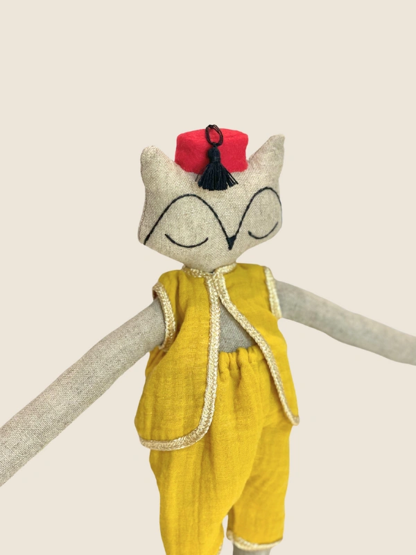 Petit Doudou Renard Tarbouche Ranés