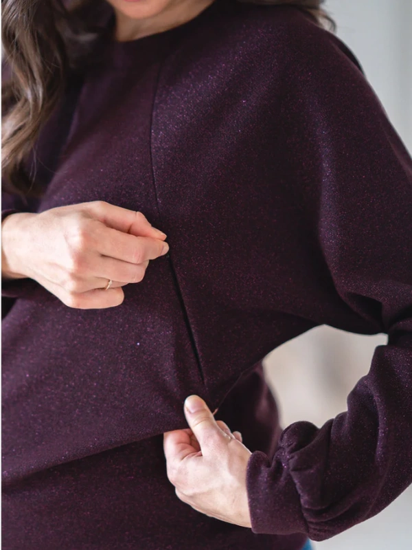 Sweat D'allaitement Et Grossesse Noir Bambidou