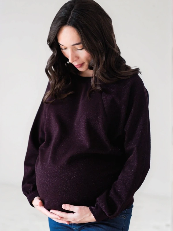 Sweat D'allaitement Et Grossesse Noir Bambidou