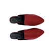 Babouches en Cuir Rouge Makeba