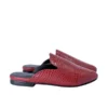 Babouches en Cuir Rouge Makeba