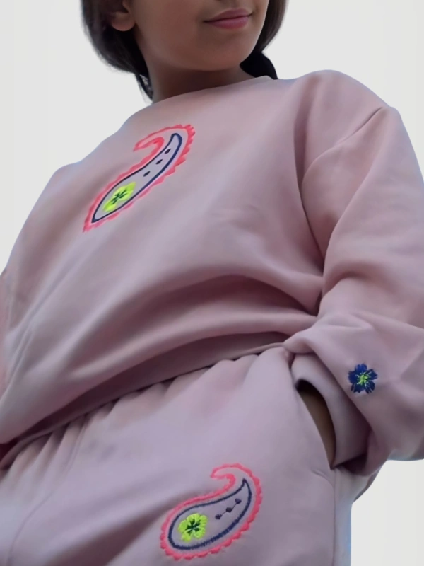 Ensemble Holi Brodé Rose Bébé Maïcha