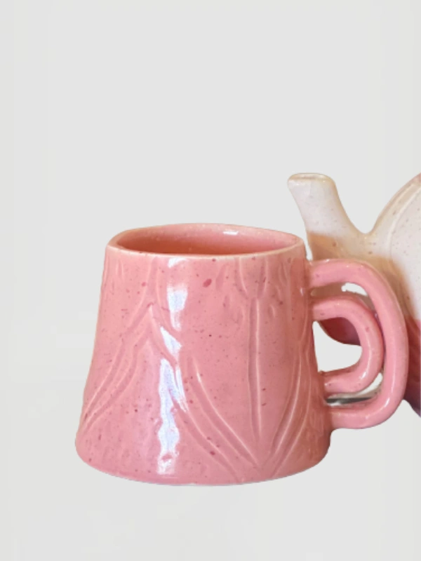 Ensemble Thérière et Mugs Rose Pastel Mamatifa