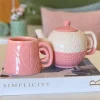 Ensemble Thérière et Mugs Rose Pastel Mamatifa
