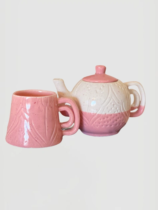 Ensemble Thérière et Mugs Rose Pastel Mamatifa