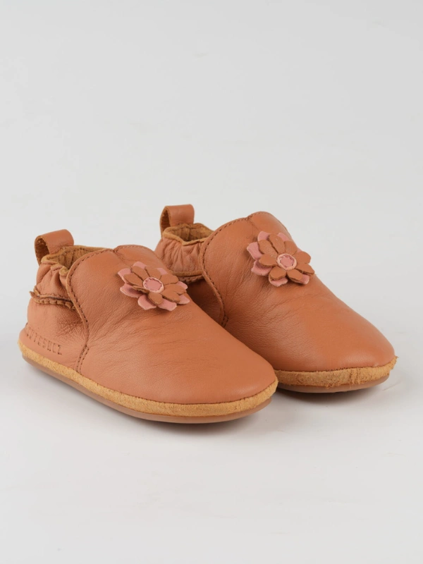 Chaussons Fleur Camel Cuteshez