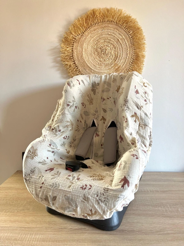 Housse de Cosy Imprimée Blanc Mini Babounj