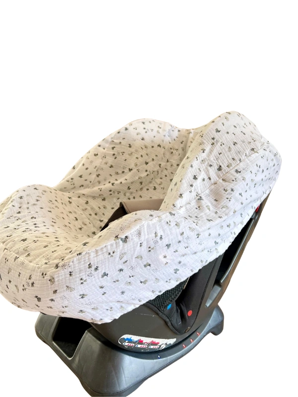 Housse de Cosy Imprimée Blanc Mini Babounj