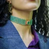 Lina Choker Vert Ava Heritage