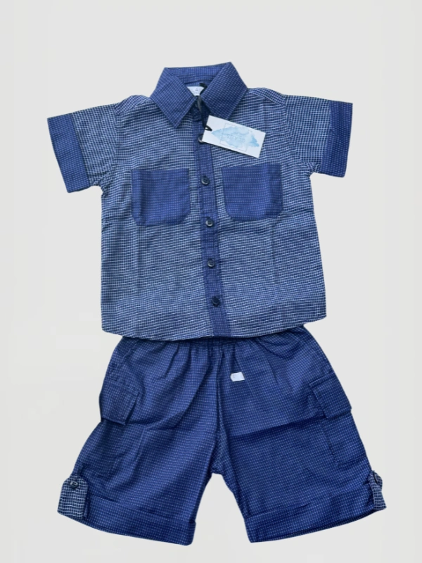 Blouse Blue Set Claus Kids