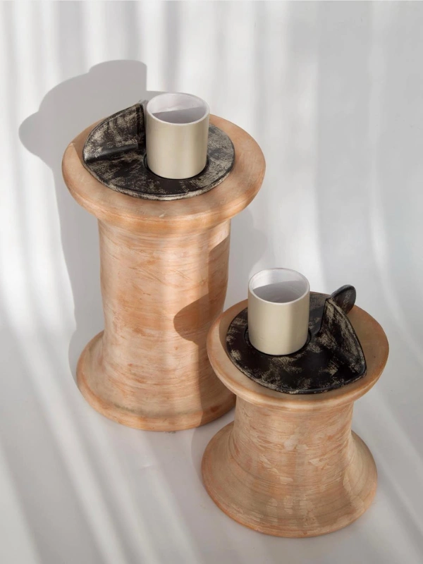 Tasse Ovni Set Beige Iris Art Studio