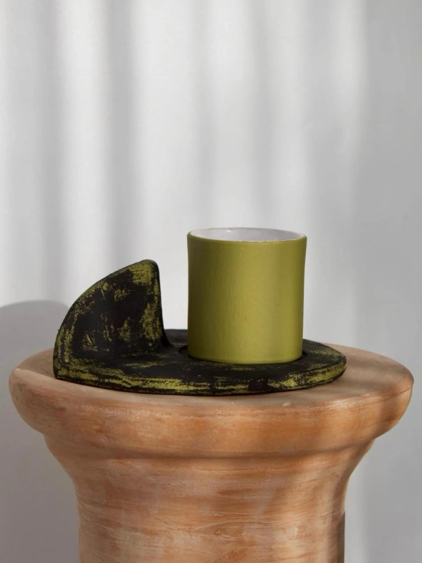 Tasse Ovni Set Vert Olive Iris Art Studio